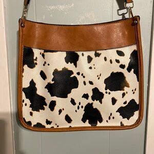 Cow print purse